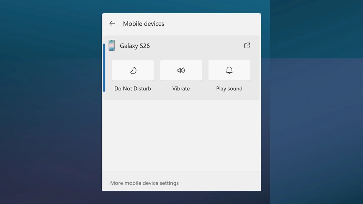 Управление смартфоном Android в быстрых параметрах Windows 11