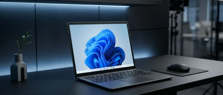 Ноутбук под управлением Windows 11 с тестированием функции Project Pantheon